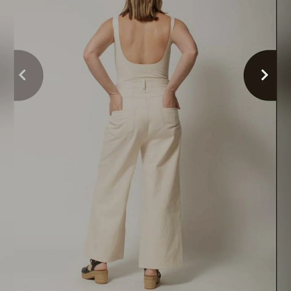 Tribe Alive Cream Wide Leg Jeans - Picture 14 of 15